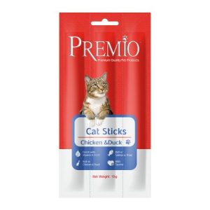 פרמיו סטיקס חטיף רך לחתול עוף וברווז 15 גרם PREMIO