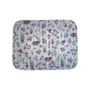 שטיח ארנבונים ופרחים שמנת 40/50 ס"מ